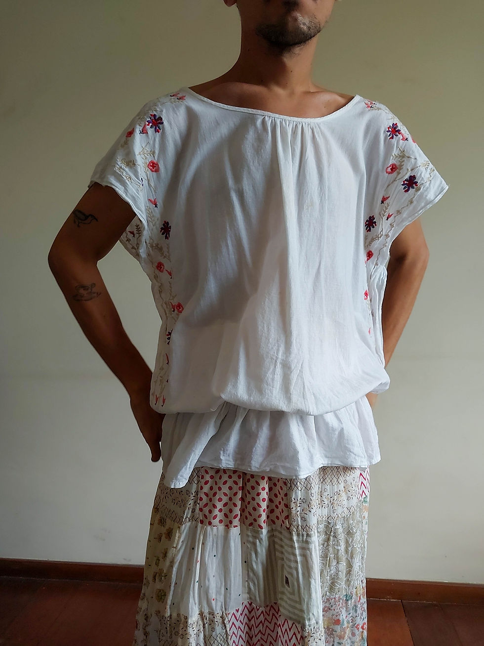 Miniatura: Camisa Vintage Cigana Bordada (tam GG)