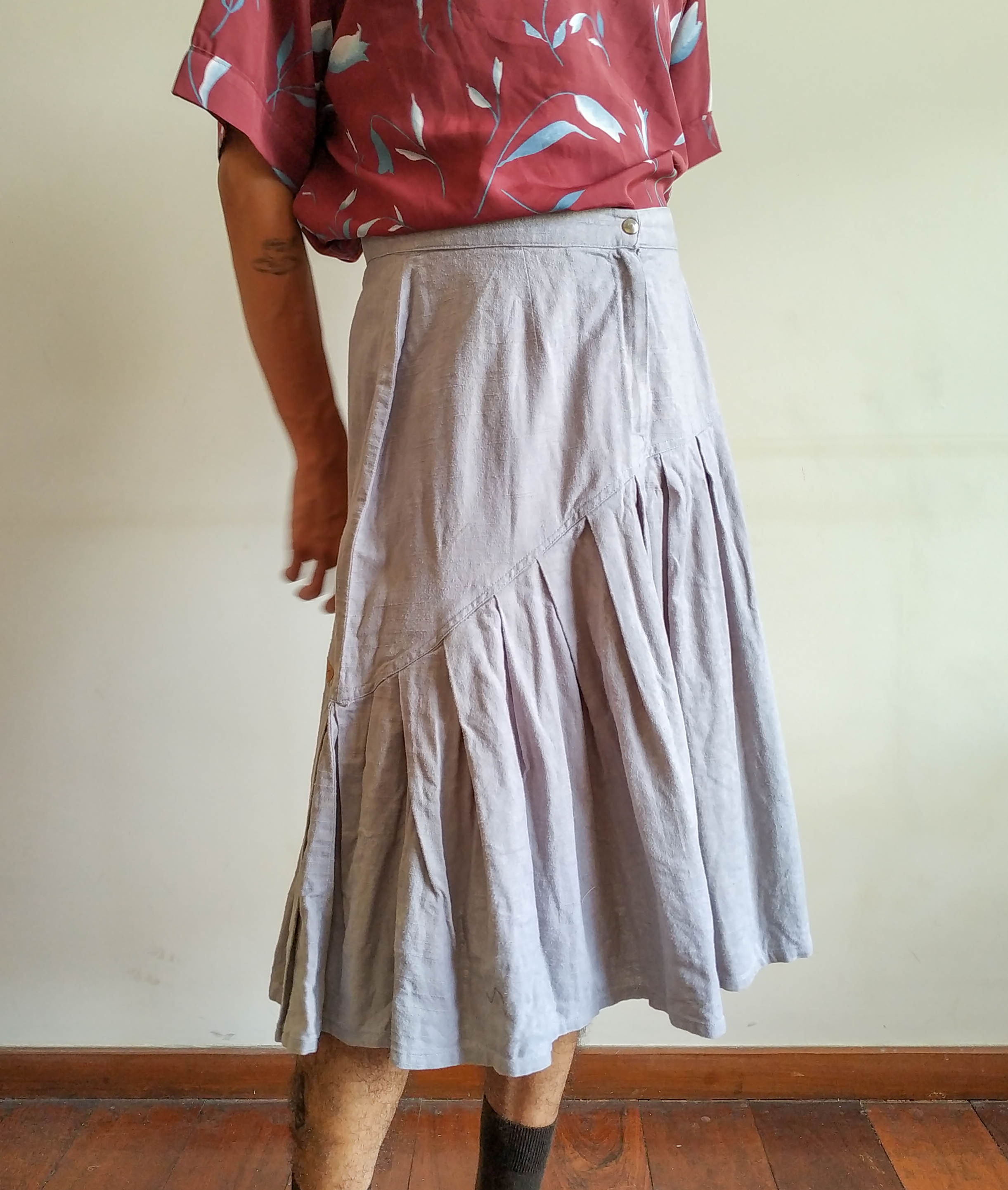 Saia Vintage Joanas em Linho (tam 40)