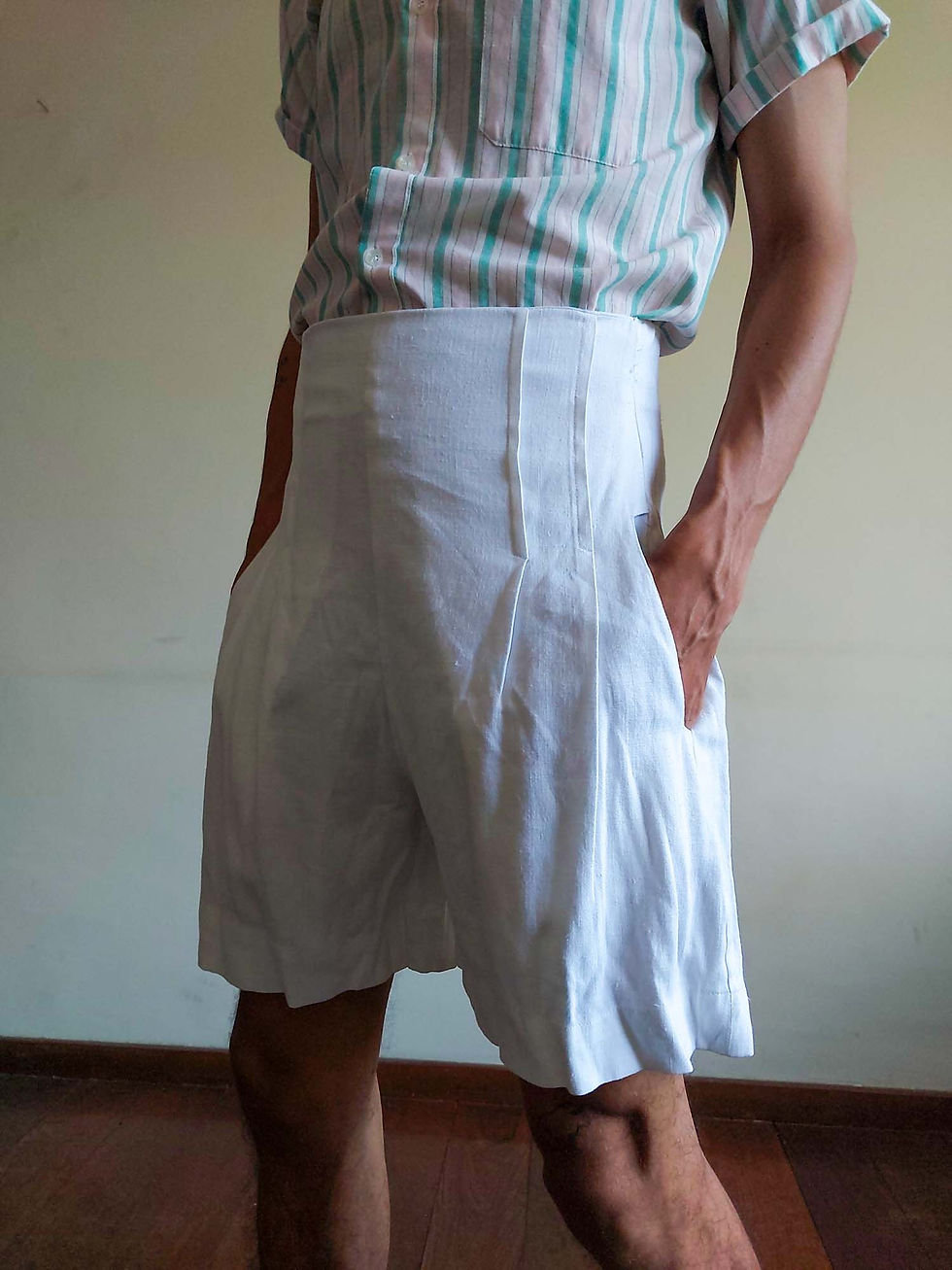 Miniatura: Short Vintage Alfaiataria em Linho misto (tam 38)