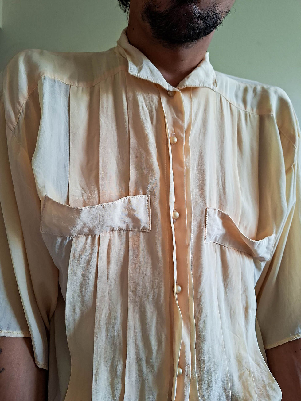 Miniatura: Camisa Octavio Vintage em Seda (tam GG)