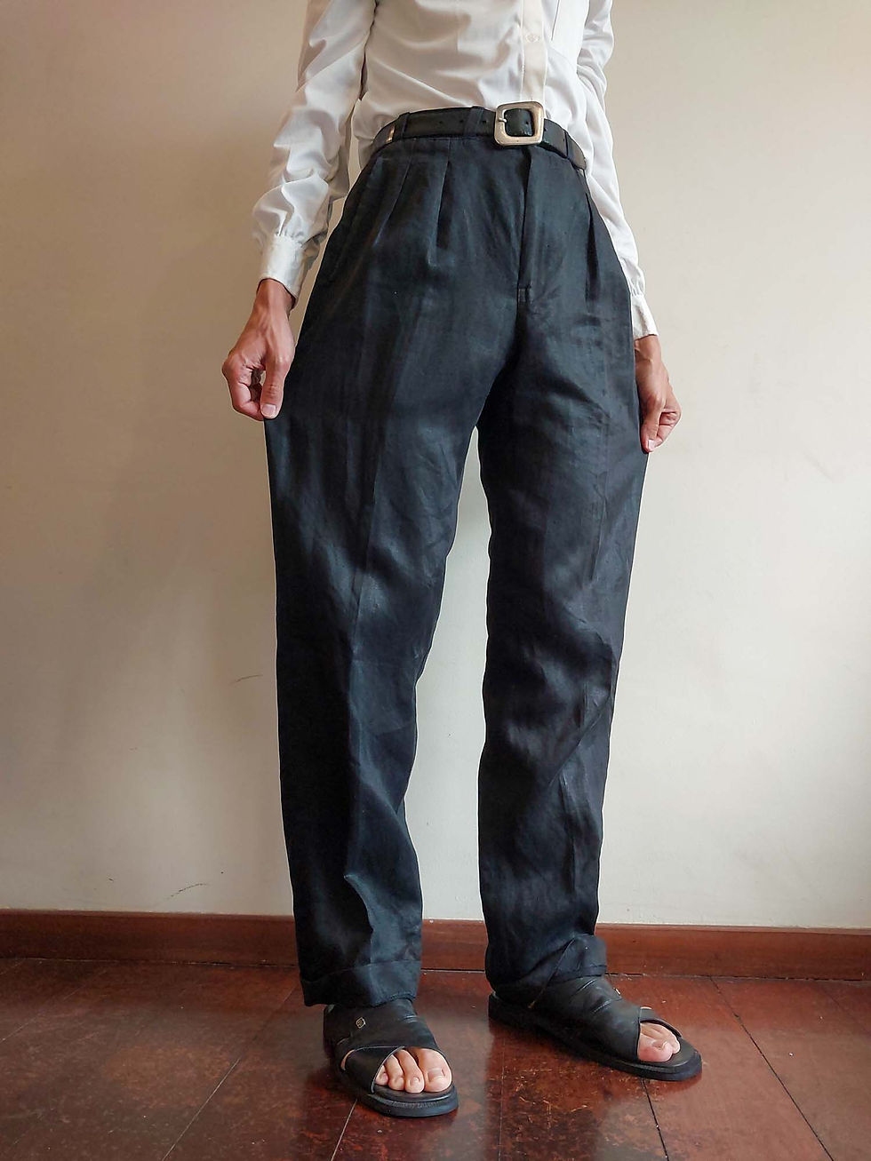 Miniatura: Calça de Alfaiataria Vintage Roberto em Linho Puro (tam 42)