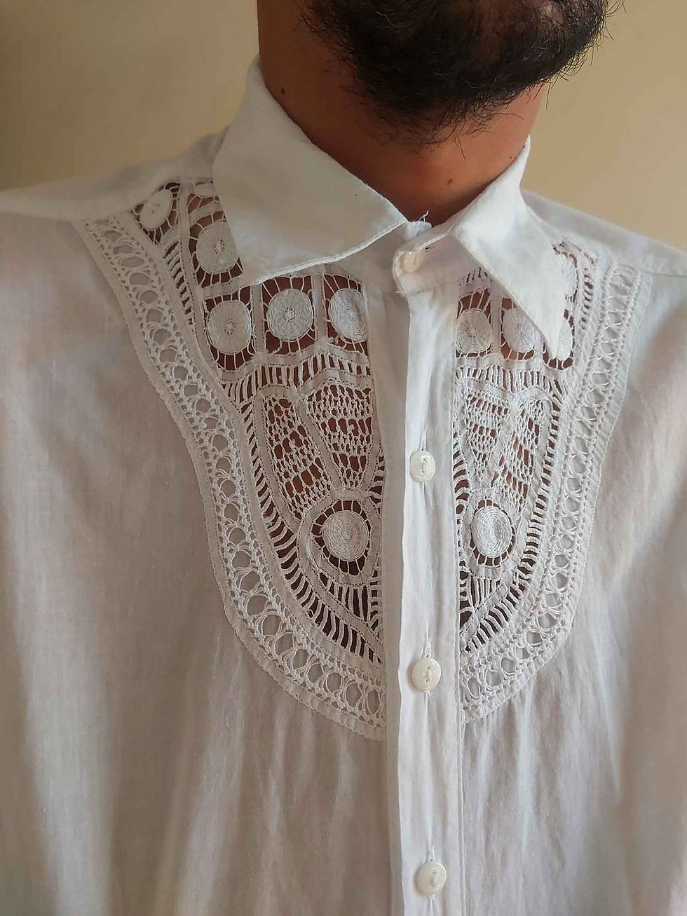 Miniatura: Camisa Vintage renda Renascença (tam P)