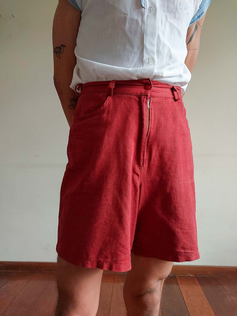 Miniatura: Short Terracota Linho Vintage (tam 36)