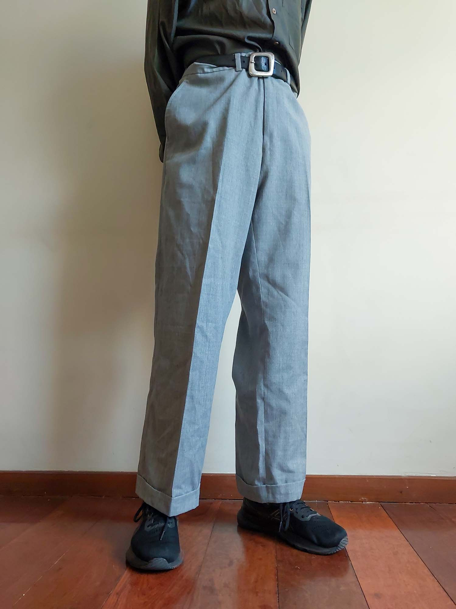 Calça Alfaiataria vintage Mármore (tam 48)