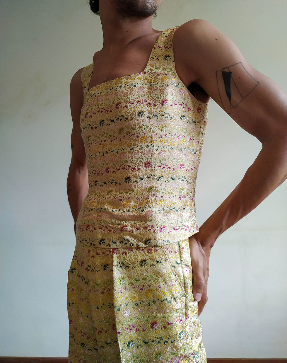 Miniatura: Conjunto Golden Dragon Vintage em Seda com Rayon (raridade)