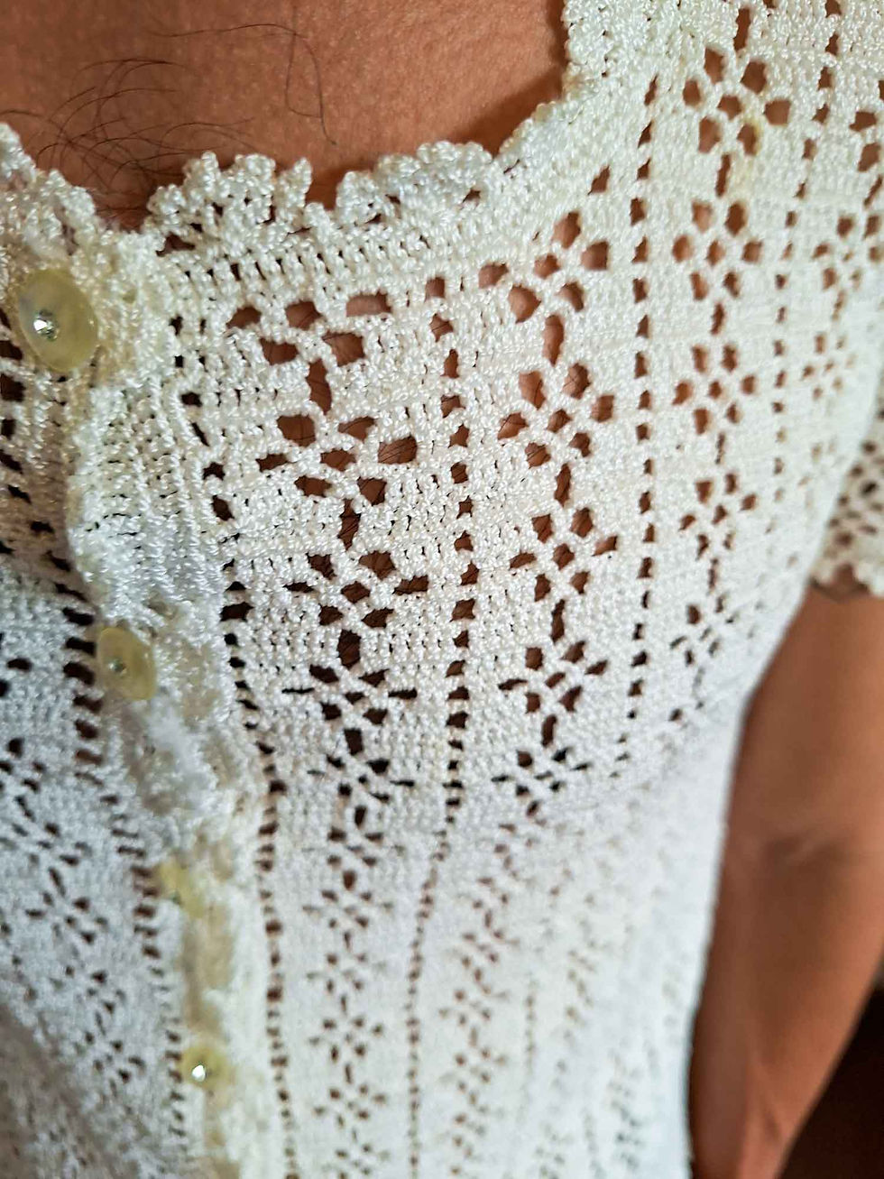 Miniatura: Camisa Crochê Artesanal anos 1970 (tam P)