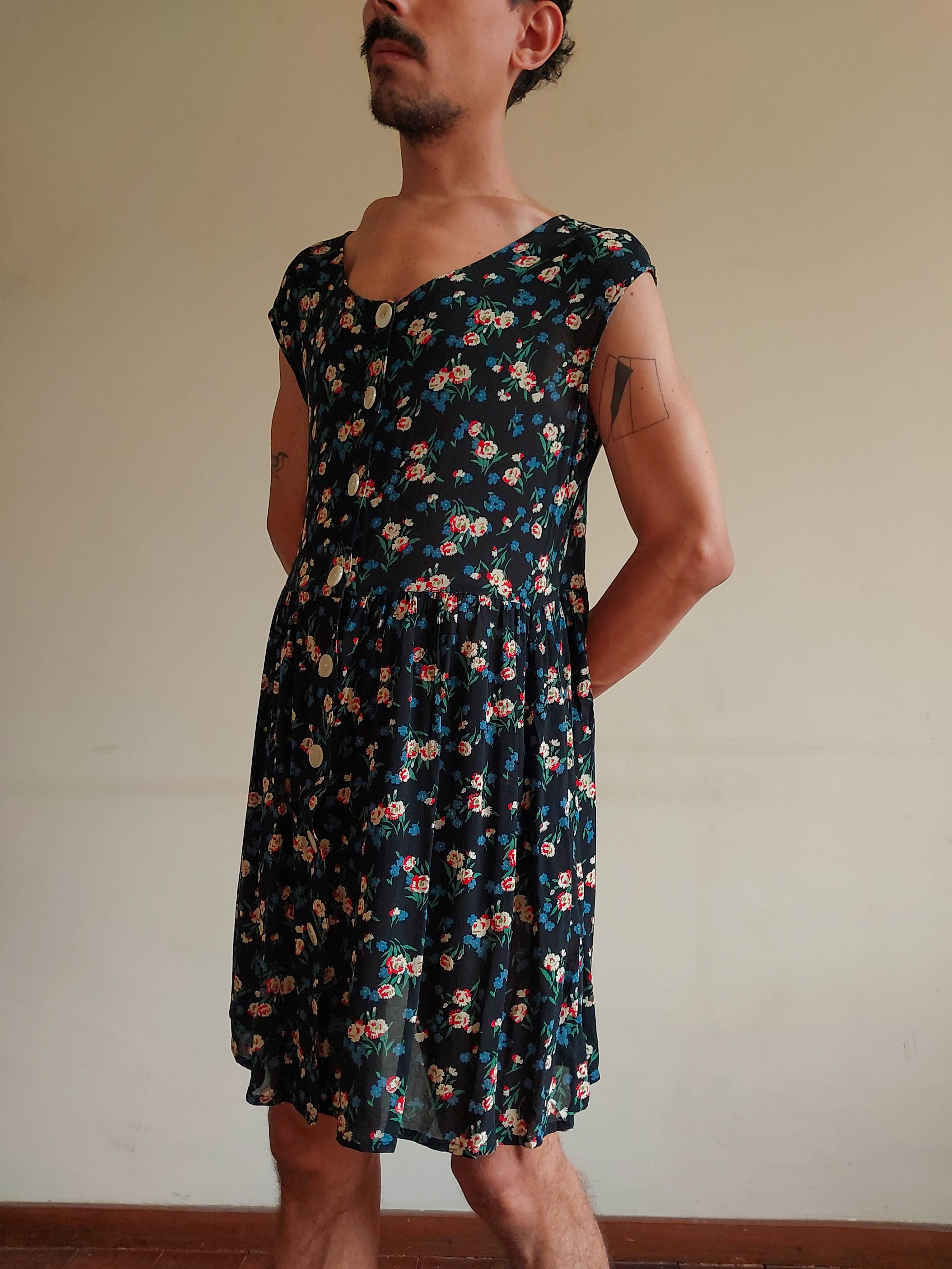 Vestido Vintage Banana Republic em Rayon (tam M/G)