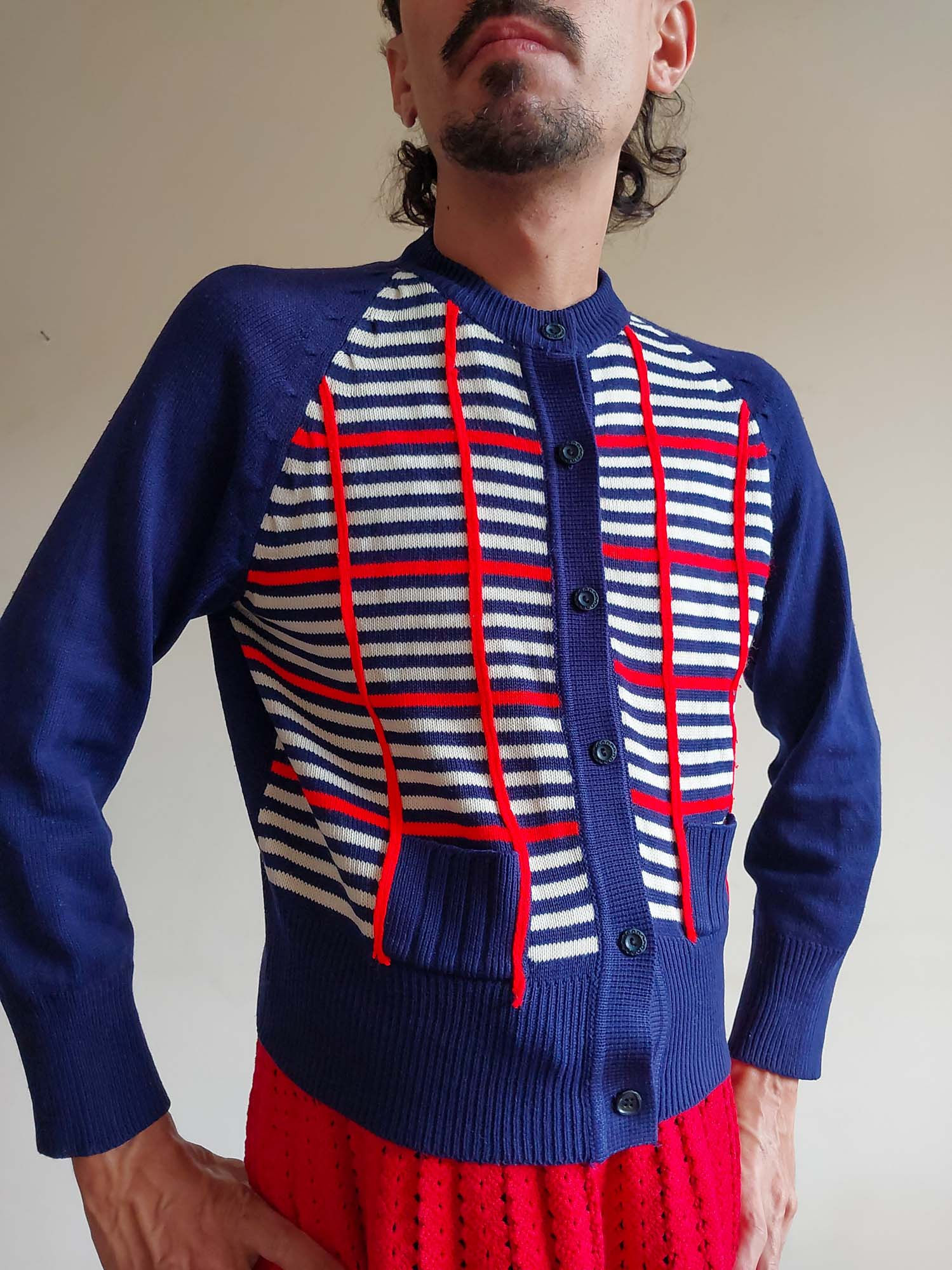 Cardigã anos 1980 (tam P)