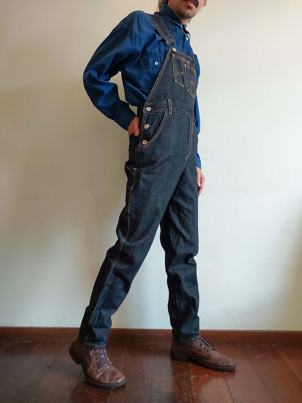 Miniatura: Jardineira jeans vintage Mirror Modas (tam 38)