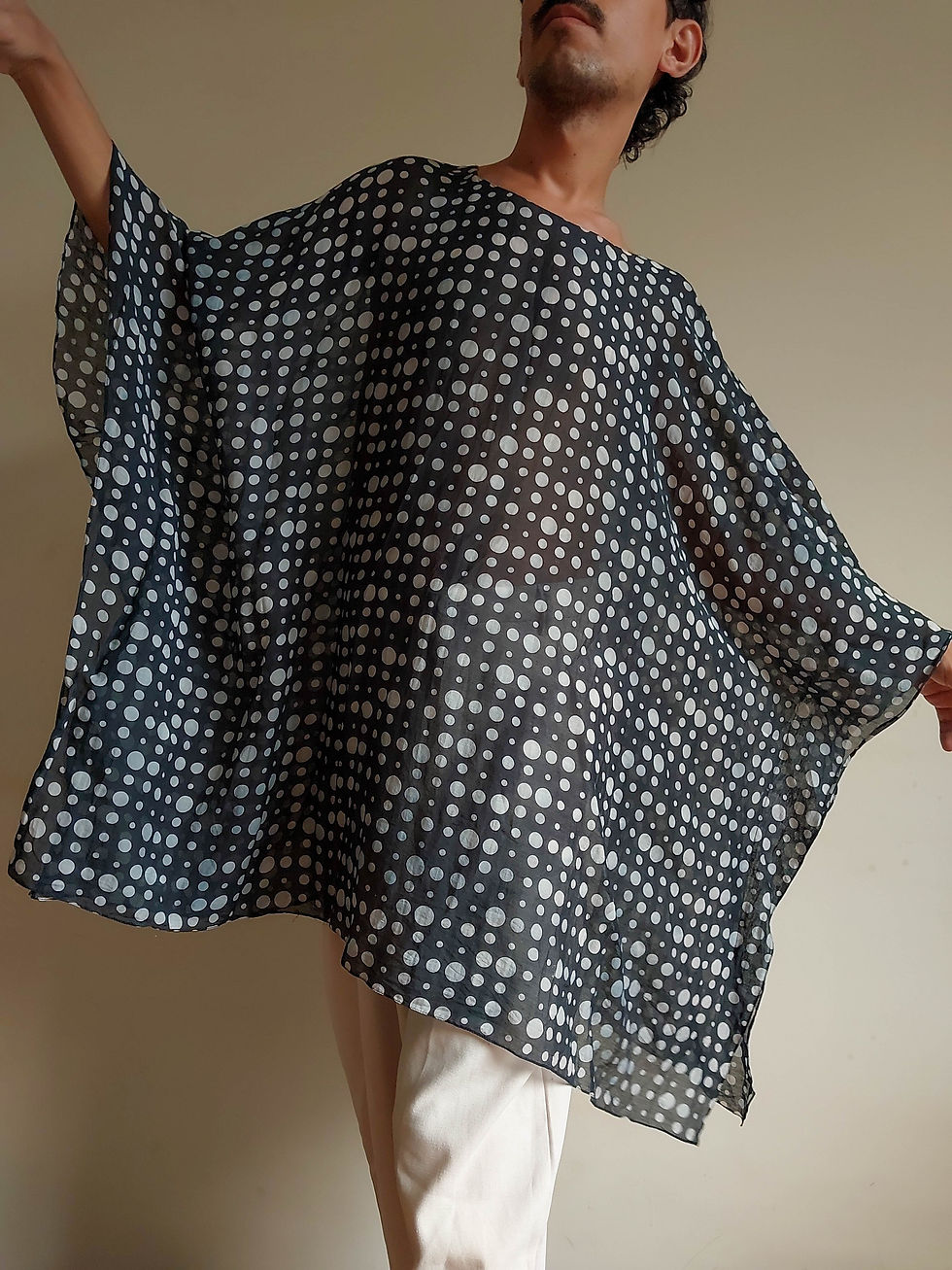 Miniatura: Kaftan Maison Zak em algodão (tam GG)