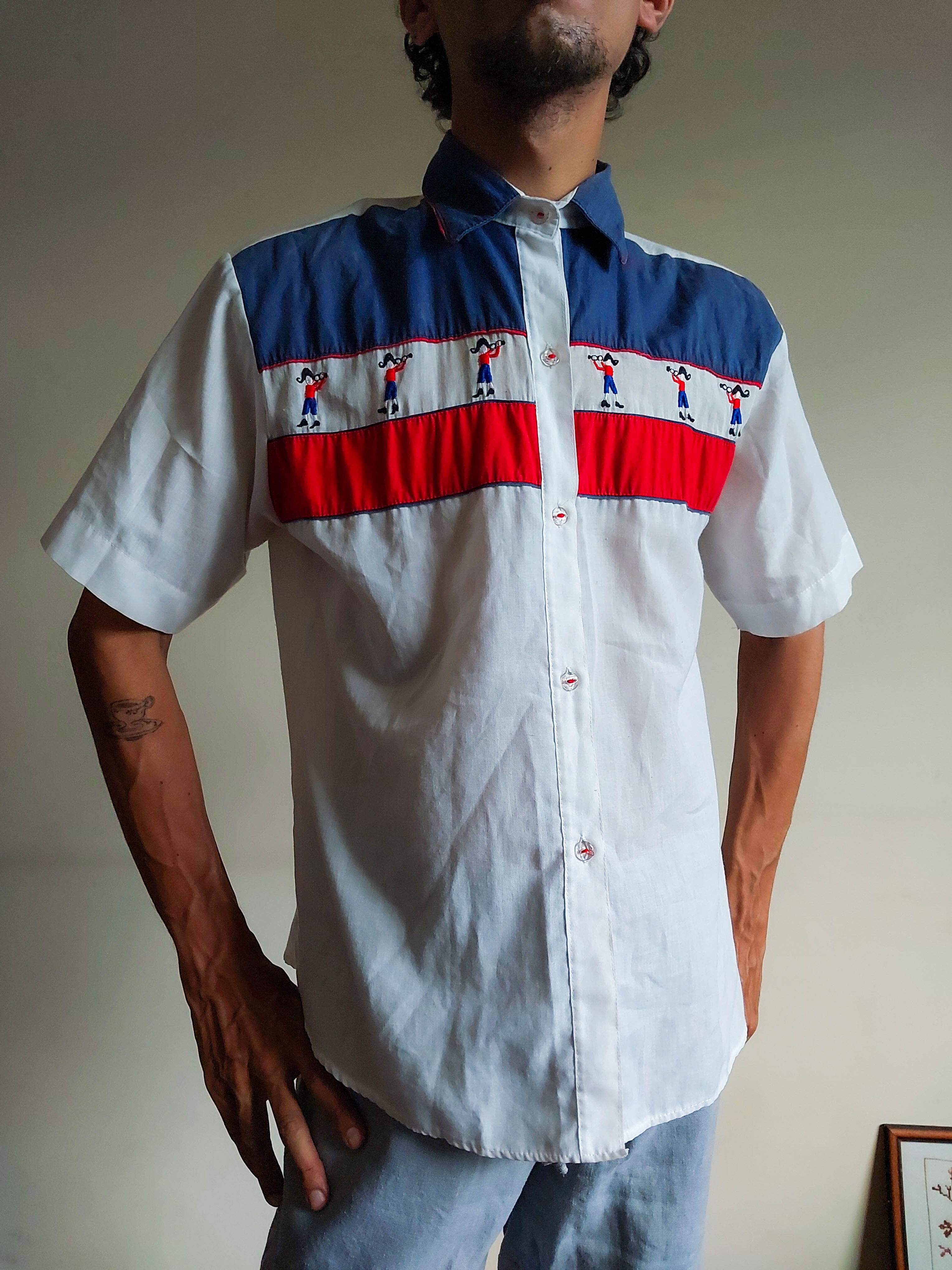 Camisa Marinheiro Vintage em algodão (tam M)