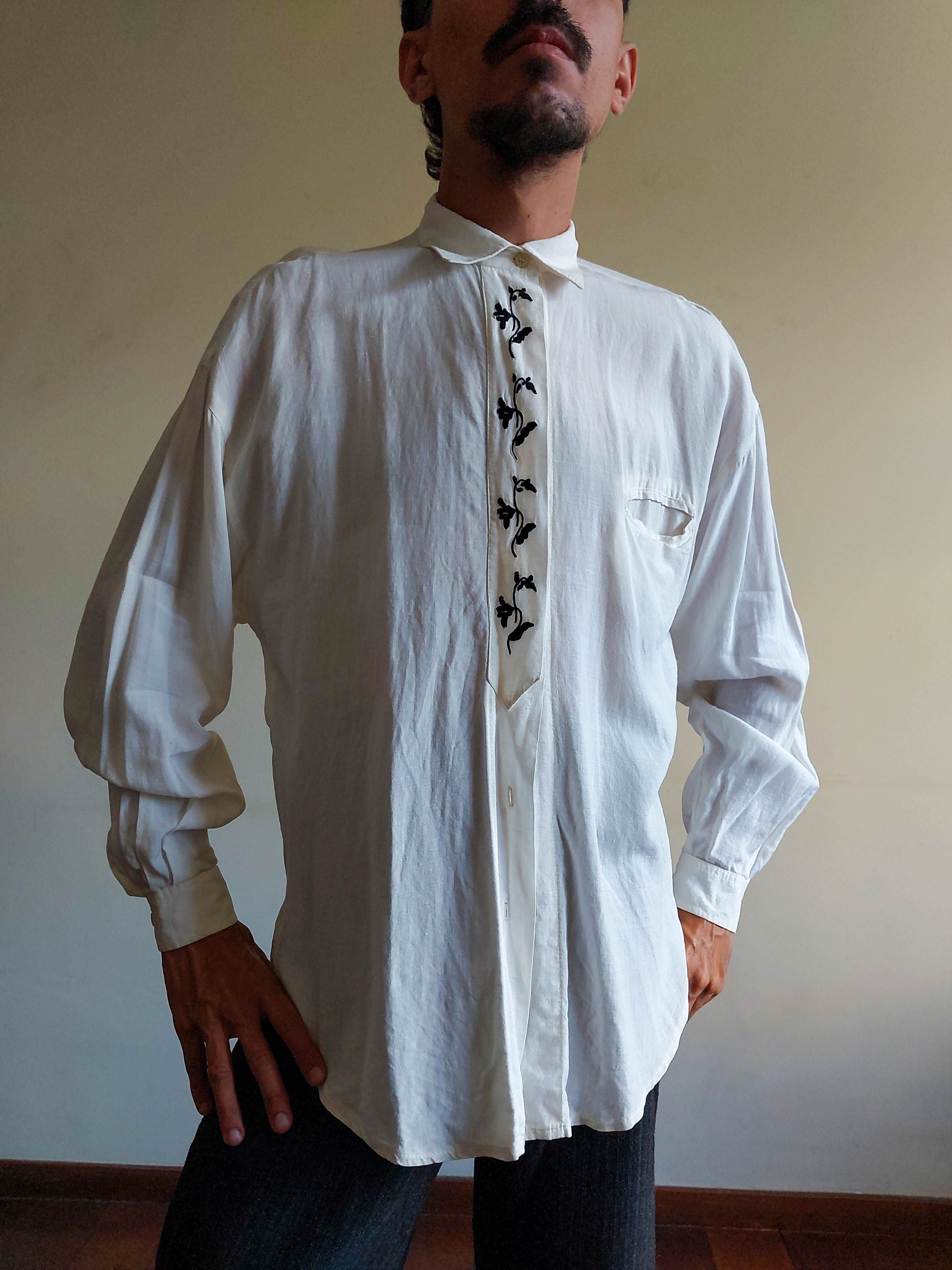 Camisa Vintage Ita Sampaio em Linho (tam G-GG)