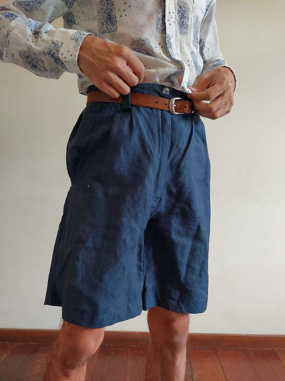 Miniatura: Short Alfaiataria Traço Original Vintage Linho (tam 48)