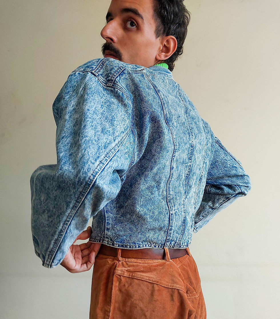 Miniatura: Jaqueta Jeans Stonewash anos 80 (tam 40)