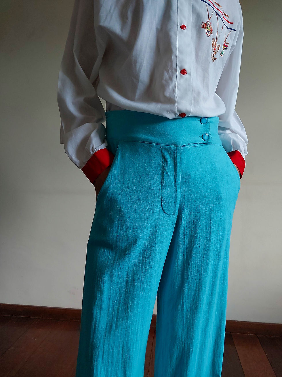 Miniatura: Calça Vintage Egoiste em linhão (tam 40-50)
