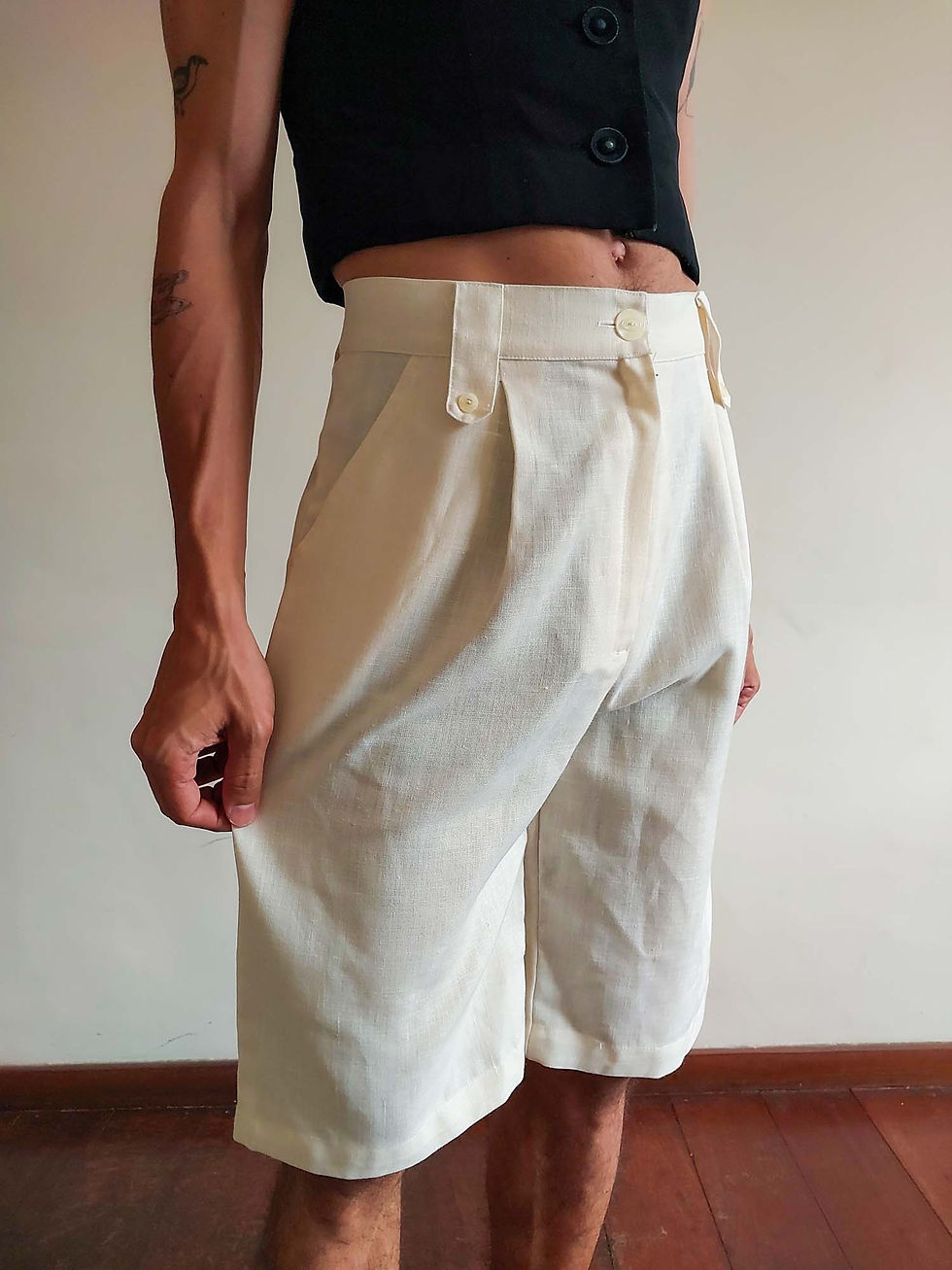 Miniatura: Bermuda Alfaiataria Perola Alongada (tam 40)