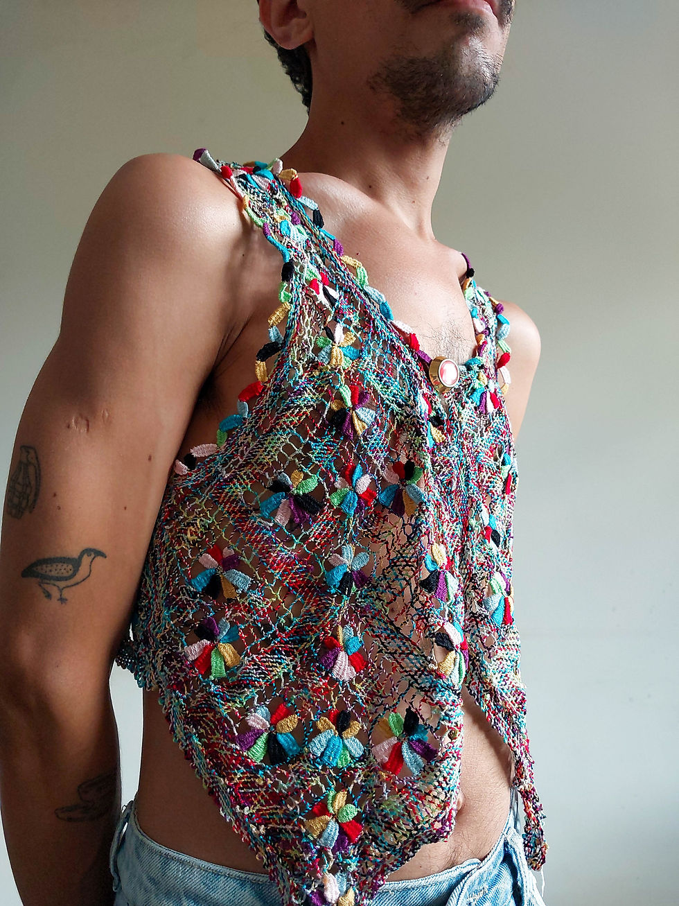 Miniatura: Camisa Renda Filé (tam P)