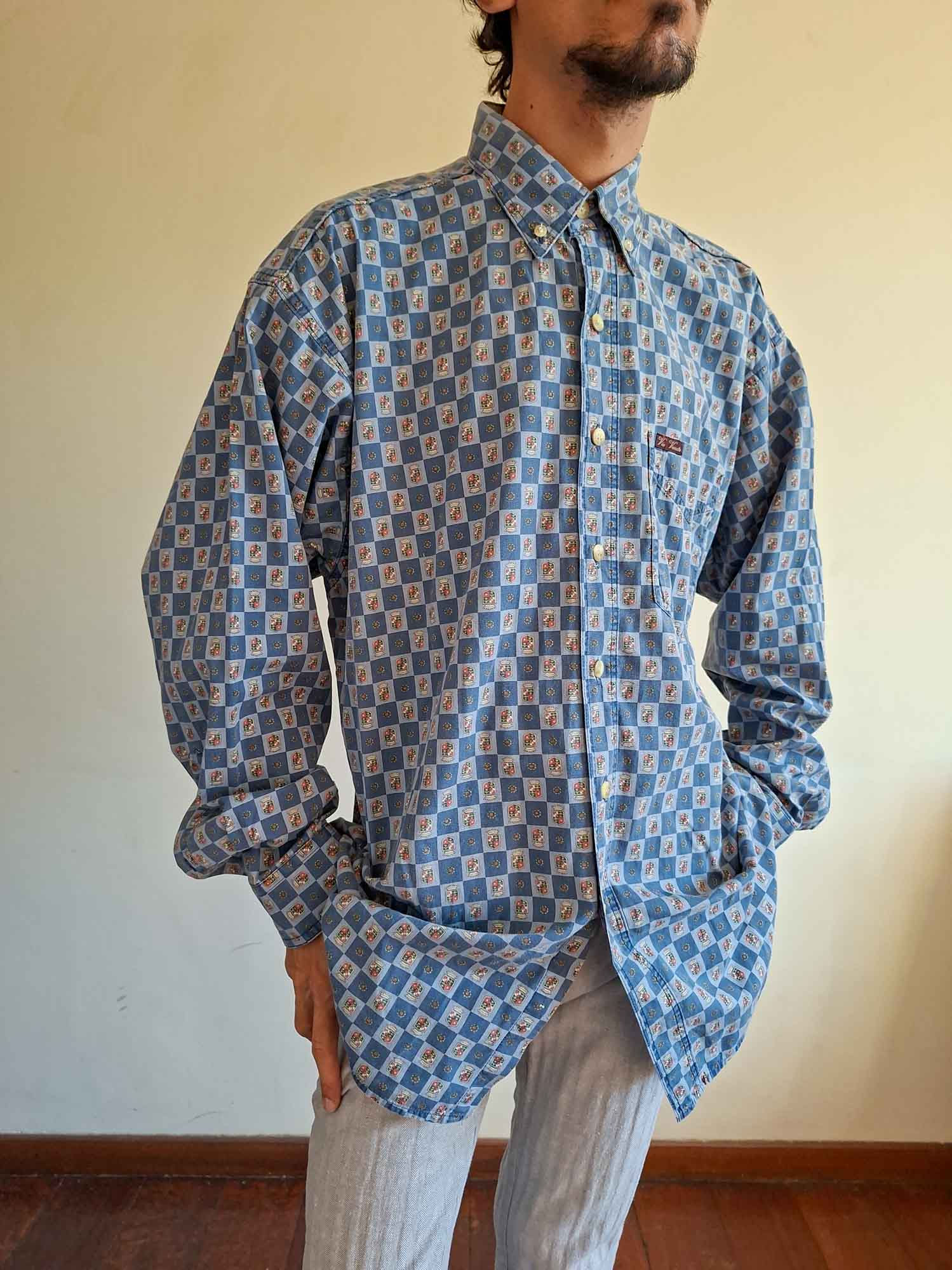 Camisa 90s Via Veneto em algodão (Tam GG)