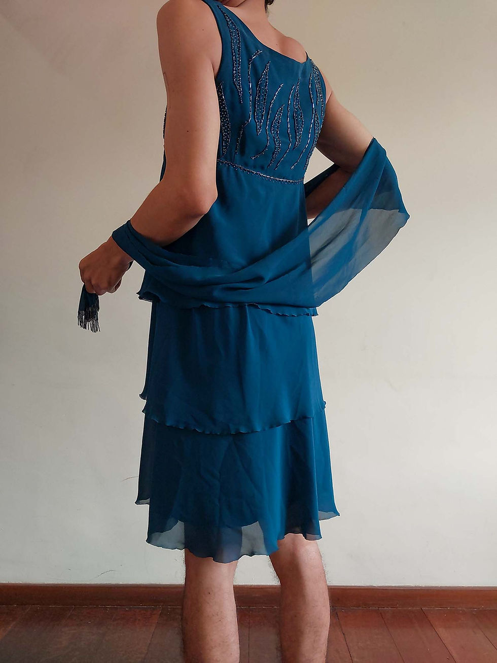 Miniatura: Vestido Azul Vintage 1990 (tam M)