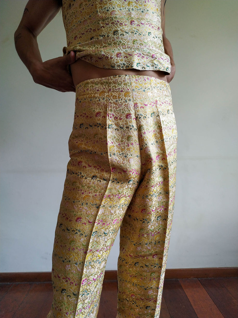 Miniatura: Conjunto Golden Dragon Vintage em Seda com Rayon (raridade)