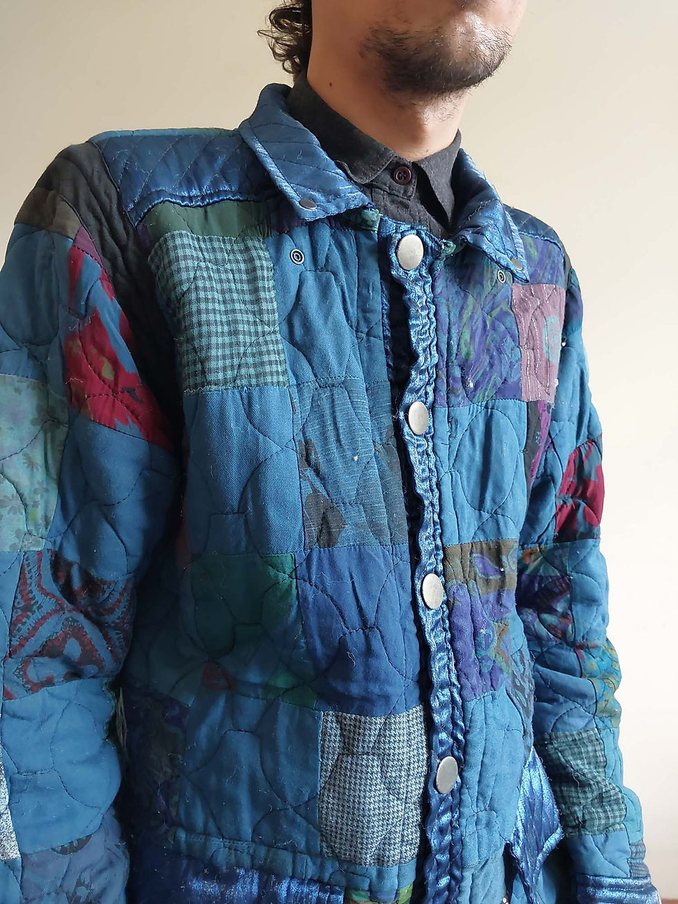 Miniatura: Casaco Alpharrabyo em patchwork artesanal (tam P)