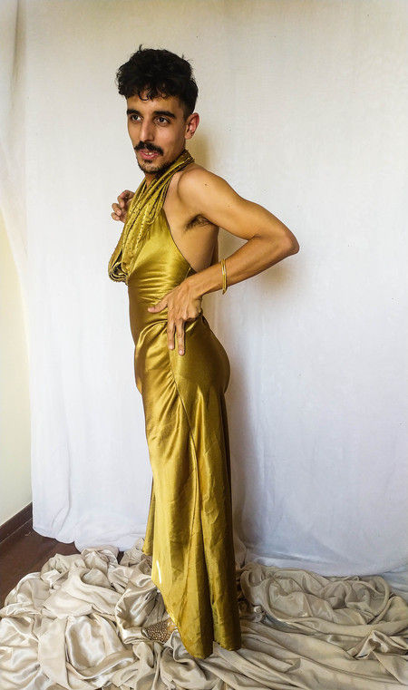 Miniatura: Vestido Lança Perfume - Cetim (tam P)