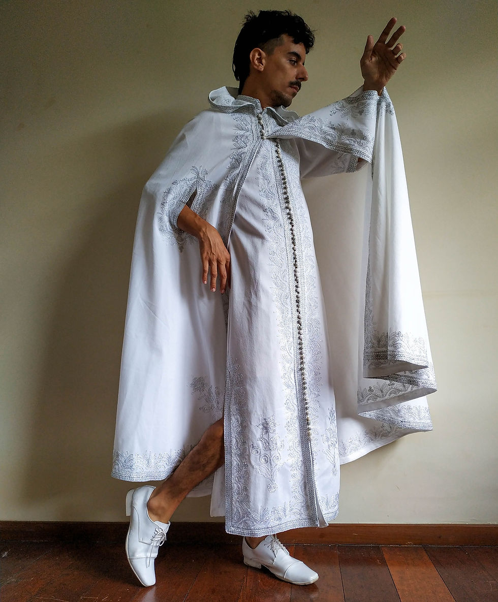 Miniatura: Kaftan Marroquino 1978 (vintage nunca usado)