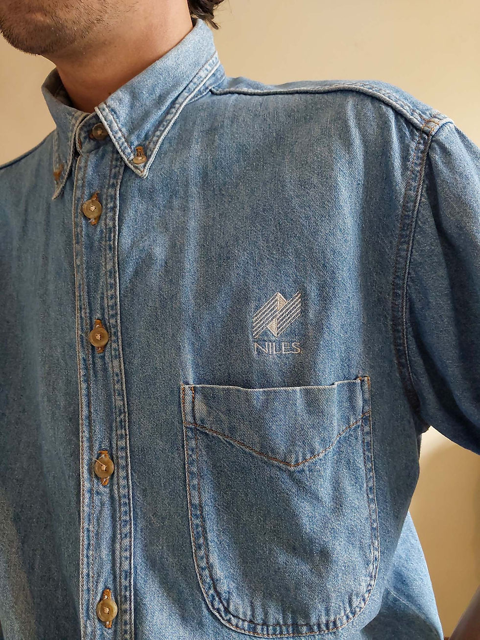 Miniatura: Camisa Jeans Vintage Three Rivers (tam G)