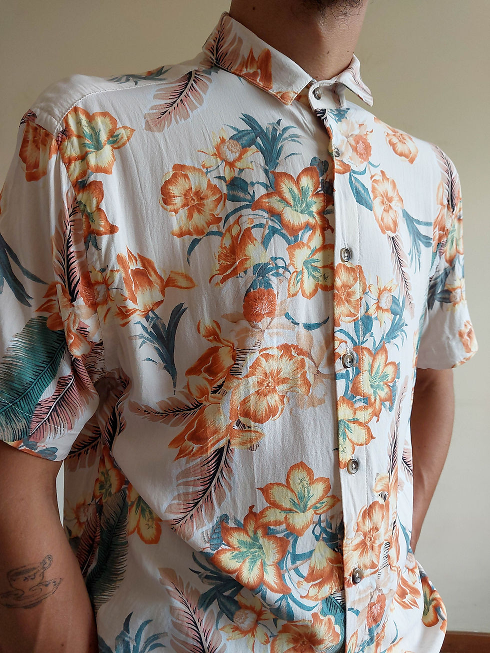Miniatura: Camisa Florida em Visce (Tam M)