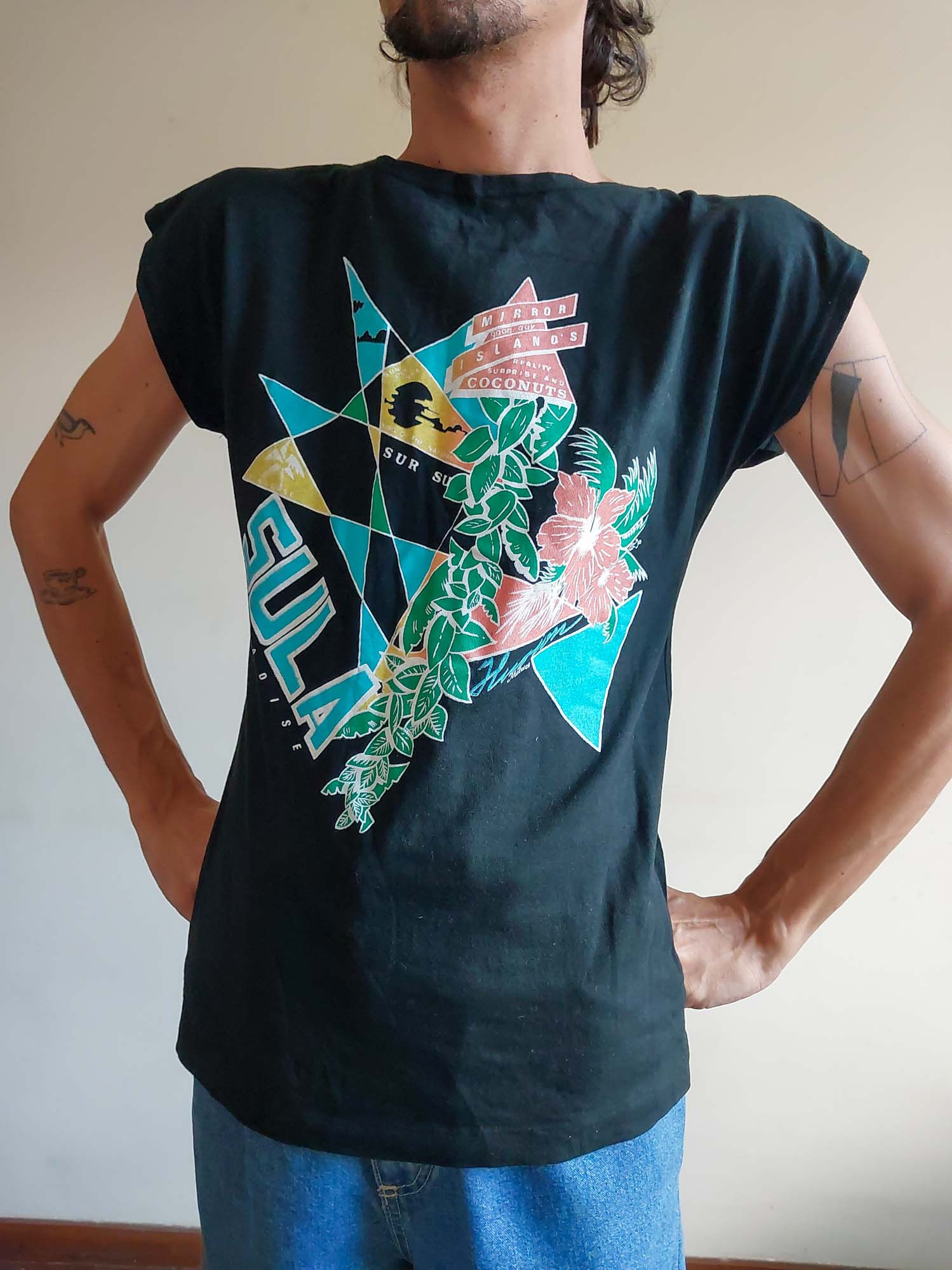 Camiseta Malwee vintage anos 1990 em algodão (tam M)