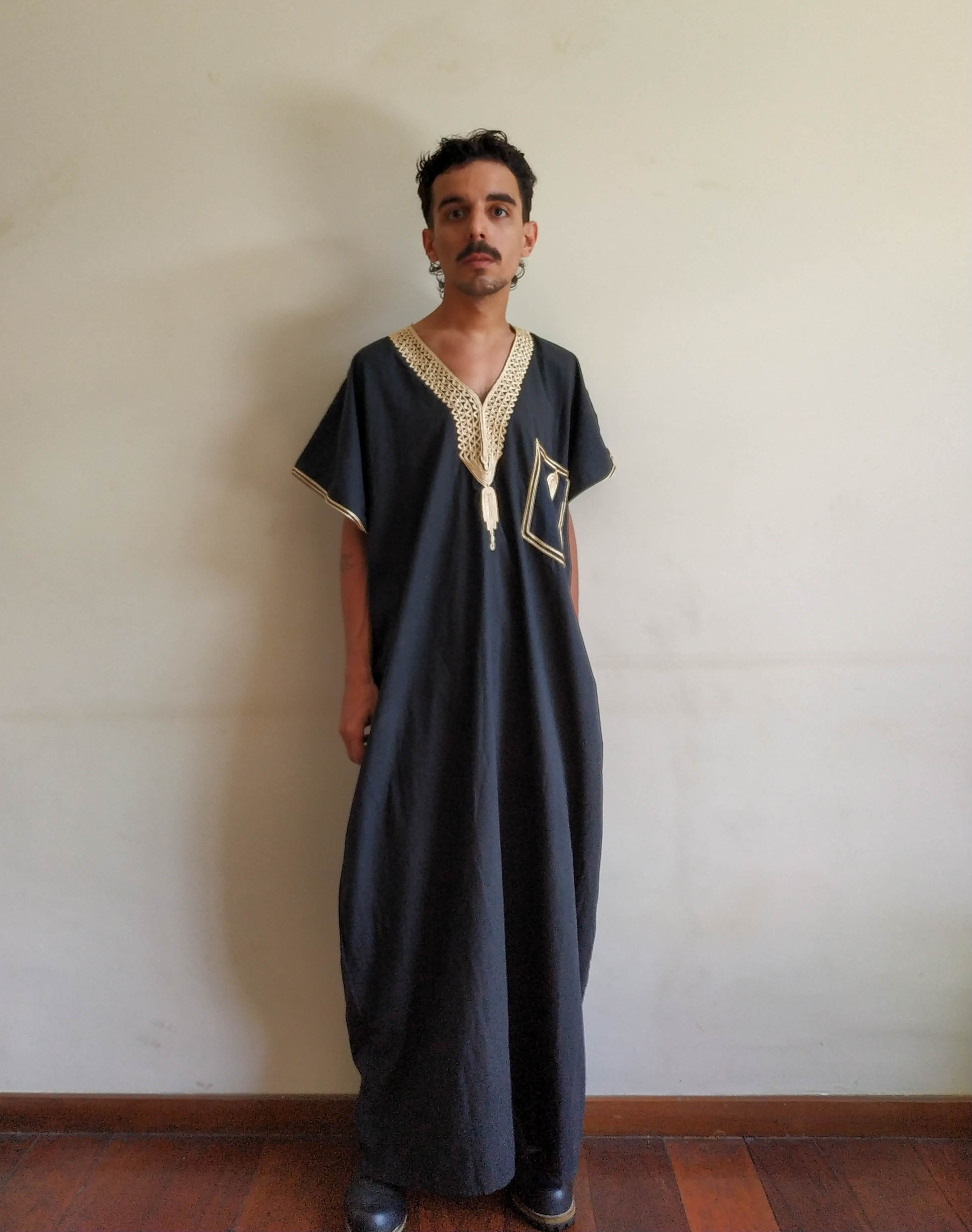 Kaftan Hana feito no egito em algodão egípcio  (tam U)