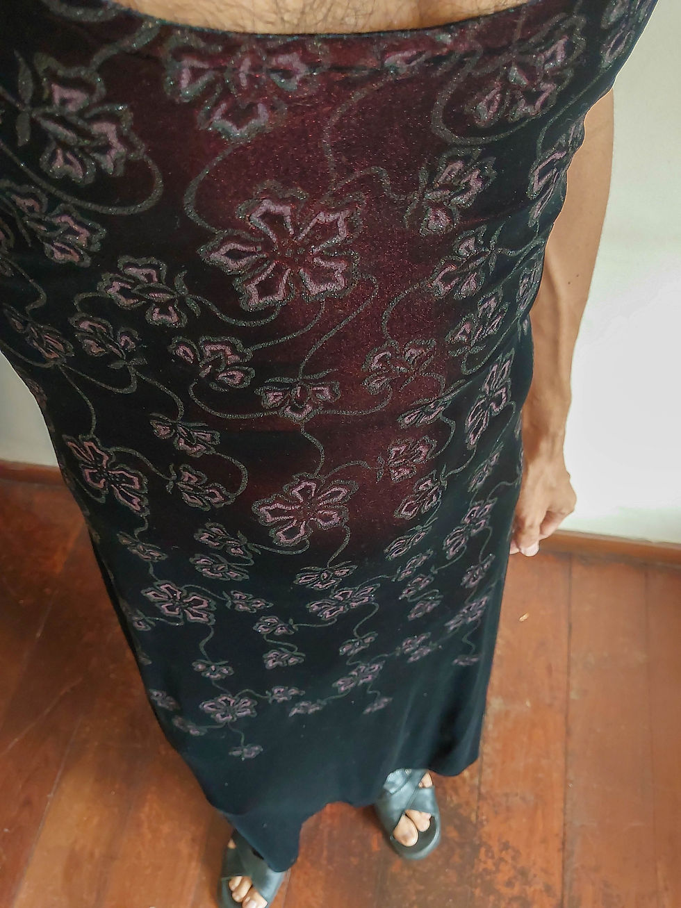 Miniatura: Vestido Vintage Lua Azul em veludo anos 90 (tam P)