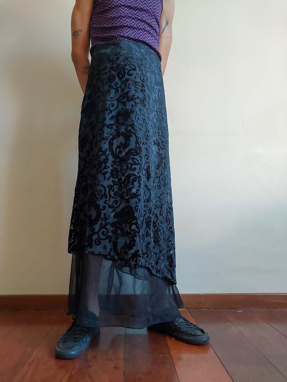 Miniatura: Saia vintage Mortícia (tam 42)