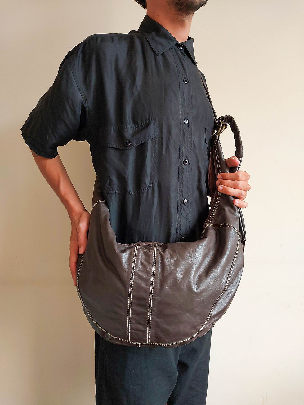 Miniatura: Bolsa Vintage Couro Via Mia Grande