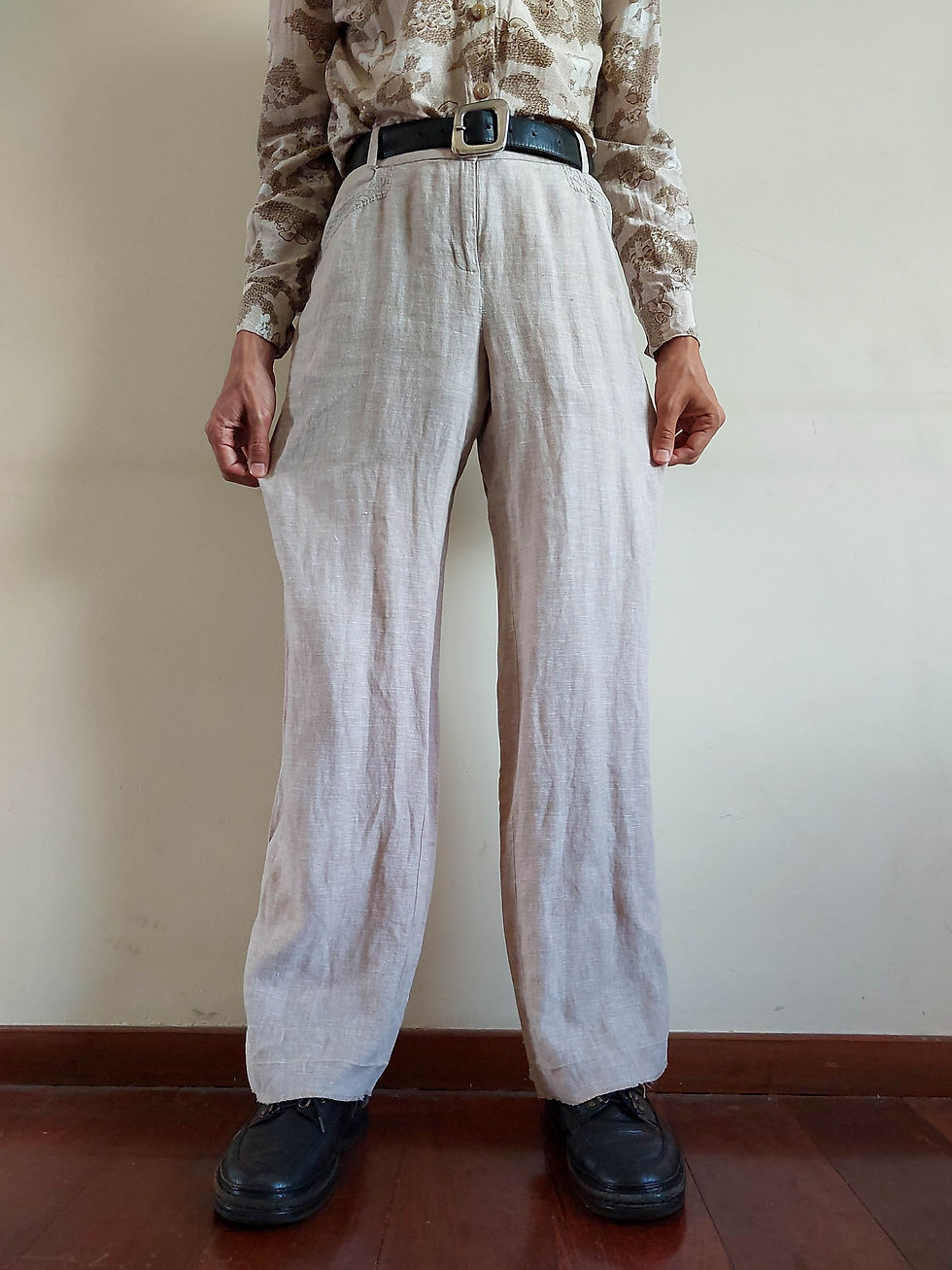 Miniatura: Calça vintage Monsoon em linho puro (tam 46)