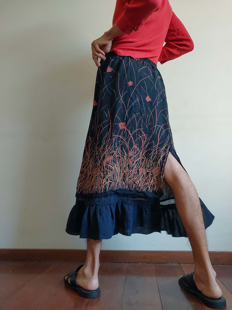 Miniatura: Saia Artesanal FLores (cintura com elástico)