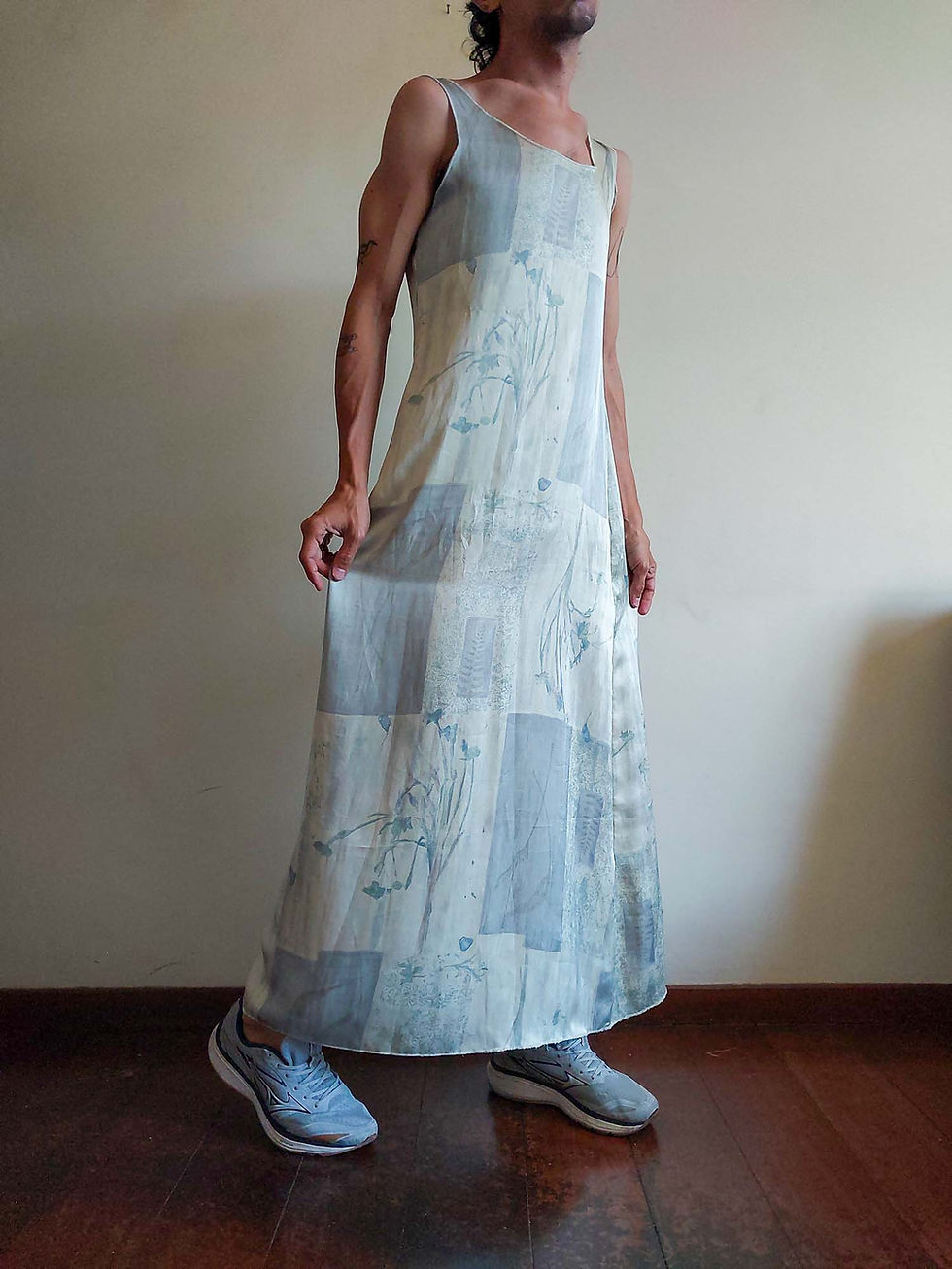 Miniatura: Vestido Diarium Vintage em cetim de seda (tam P-M)