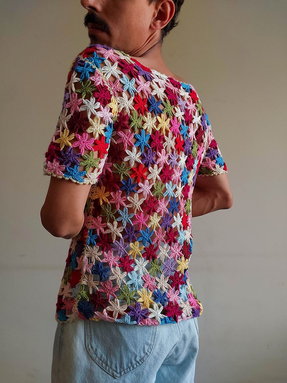 Miniatura: Camiseta Crochê Colorida (tam M)