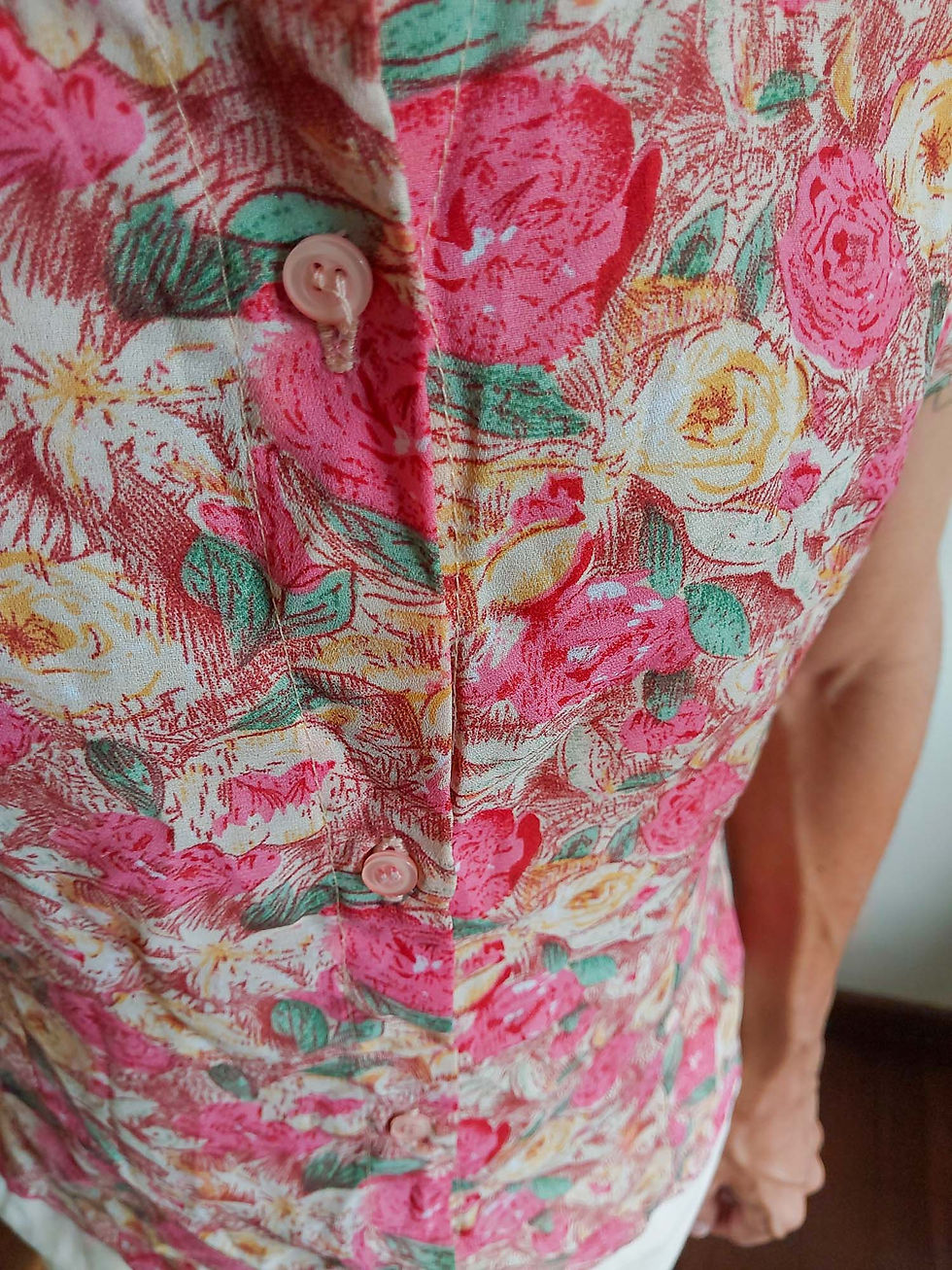 Miniatura: Camisa Vintage Flores anos 1970 (tam P)