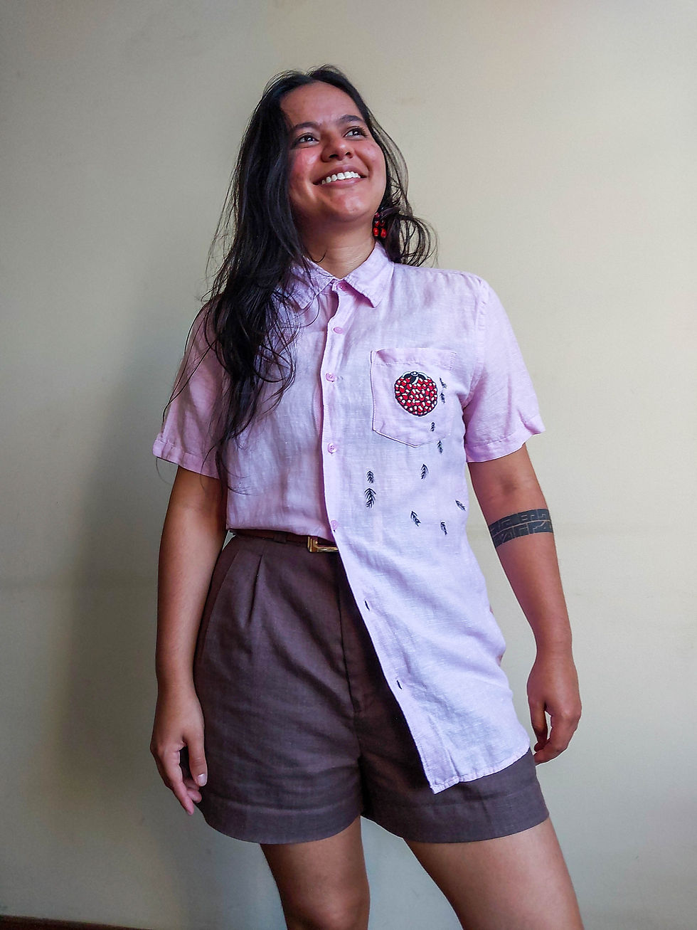 Miniatura: Camisa Buriti - pintada por Varusa (tam M)