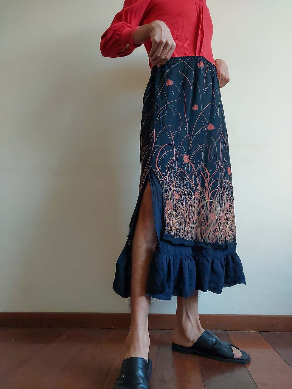 Miniatura: Saia Artesanal FLores (cintura com elástico)