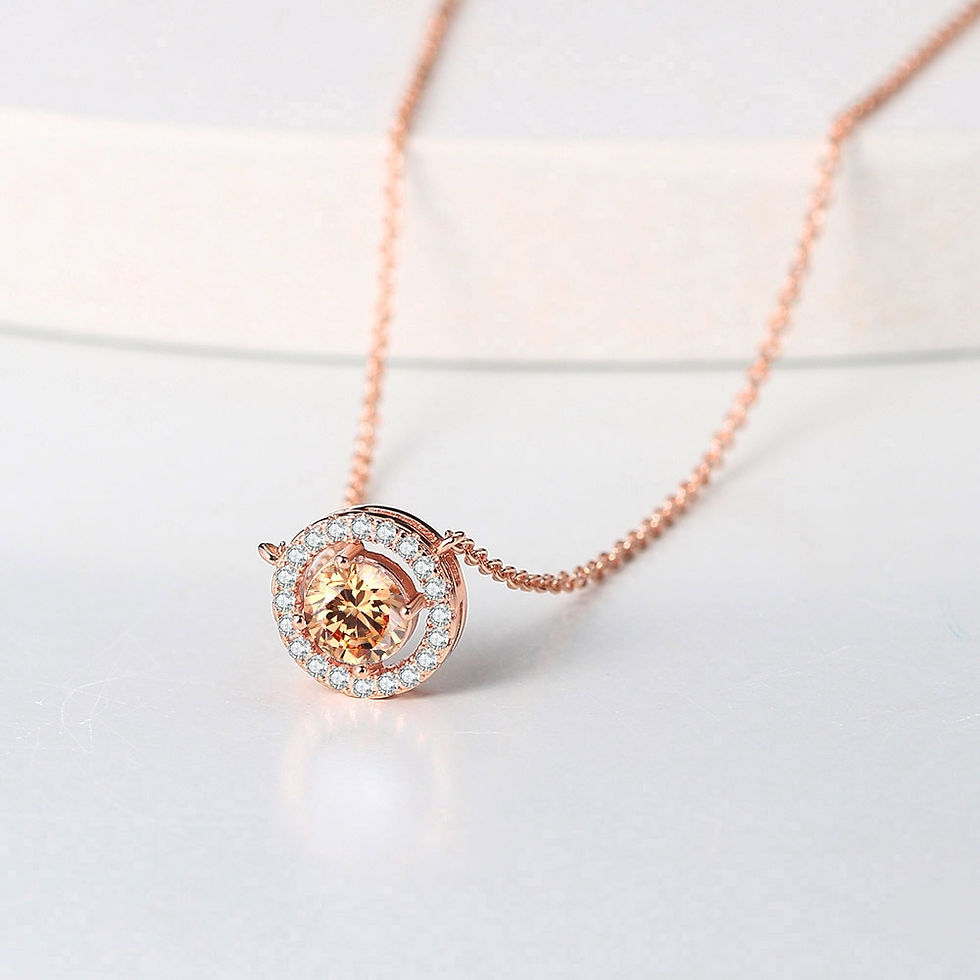 Thumbnail: Shiny Pend Collar Choker Chain Cubic Zirconia 6 Colors Fashion Jewelry