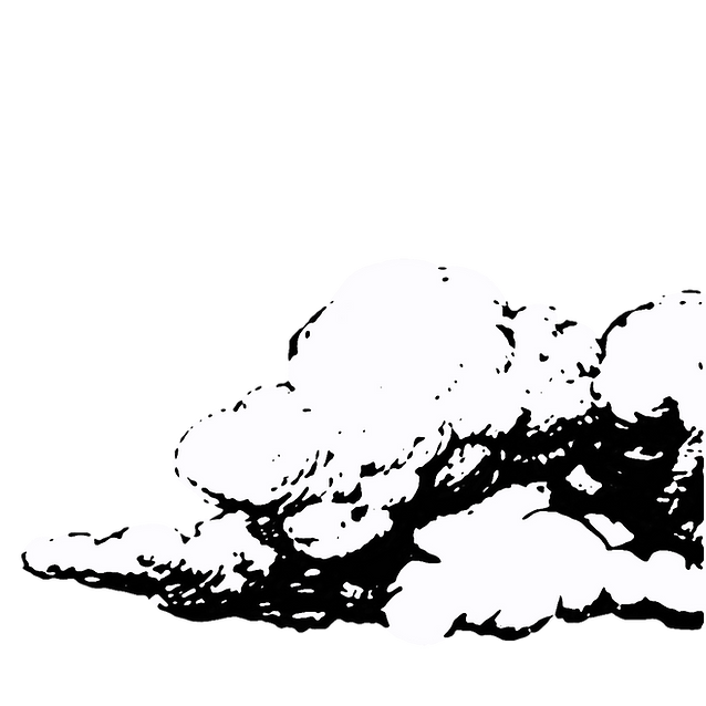 nuvola illustrata a mano ramettty