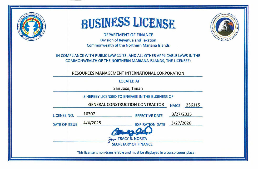 2025 BL TINIAN CONSTRUCTION