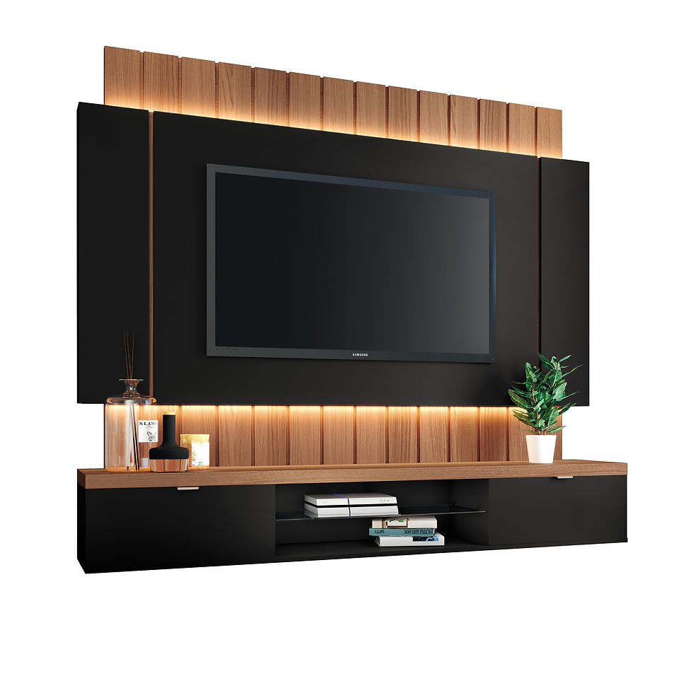 Painel Home Suspenso Ripado Led TV Até 55 Polegadas Illusion