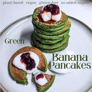 green pancakes - super simple breakfast pancakes recipe