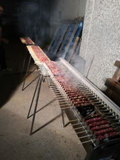 arrosticini in cottura