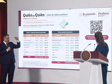 PROFECO ORIENTA SOBRE EL PRECIO DE ÚTILES ESCOLARES.