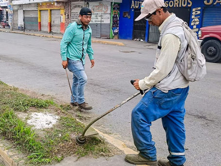 INICIAN TRABAJOS DE LIMPIEZA Y MANTENIMIENTO EN EL CAMELLÓN DE LA AVENIDA LAS AMERICAS EN TUXPAN