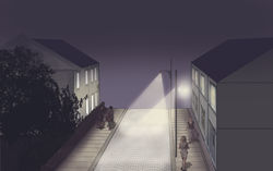 Gatebelysning. Illustr:Zenisk AS